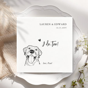 Niedlich tue ich zu Labrado Retriever Hunde Hochze Serviette