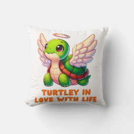 Niedlich Turtle Cartoon Angel Wings Halo Kissen