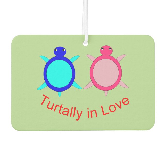 Niedlich Turtle Couple Autolufterfrischer (Vorderseite)
