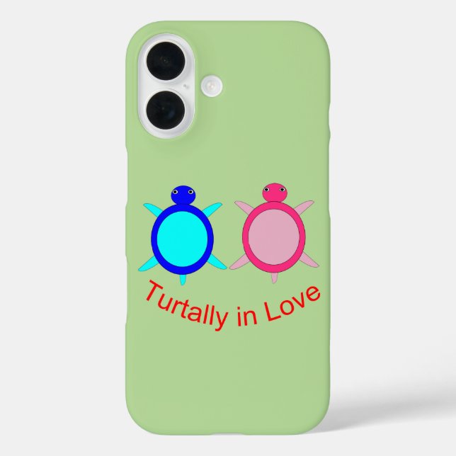 Niedlich Turtle Couple Case-Mate iPhone Hülle (Rückseite)