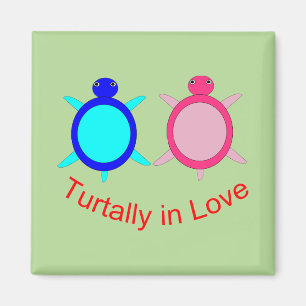 Niedlich Turtle Couple Magnet