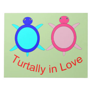 Niedlich Turtle Couple Notizblock