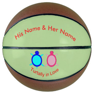 Niedlich Turtle Couple Personalisiert Basketball