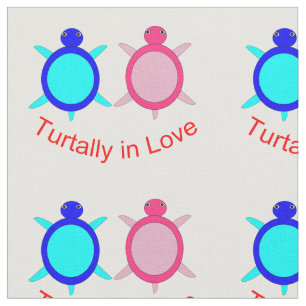 Niedlich Turtle Couple Stoff