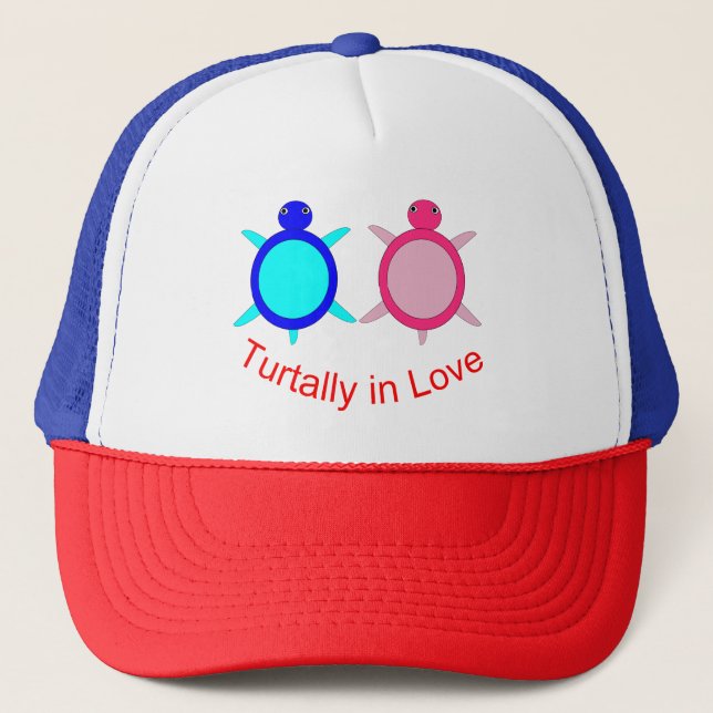 Niedlich Turtle Couple Truckerkappe (Vorderseite)