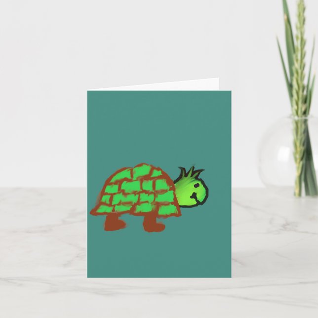 Niedlich Turtle Dankeskarte (Vorderseite)