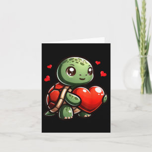 Niedlich Turtle Funny Heart Lover Valentines Männe Karte