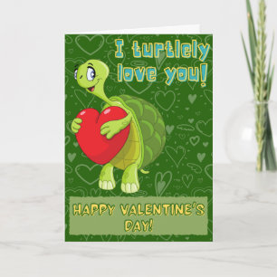 Niedlich Turtle Funny Valentine Card Karte