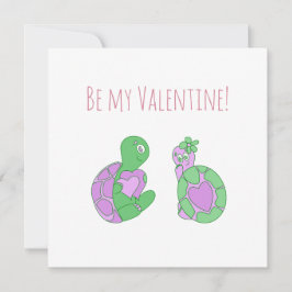 Niedlich Turtle-Jubiläum / Valentinstag Feiertagskarte