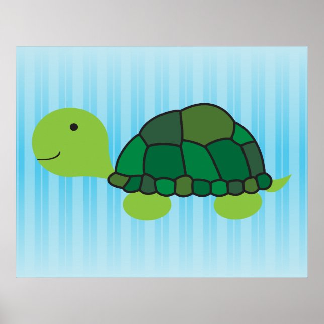 Niedlich Turtle Poster (Vorne)