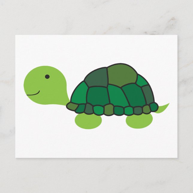 Niedlich Turtle Postkarte (Vorderseite)