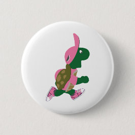 Niedlich Turtle Runner in PInk Button