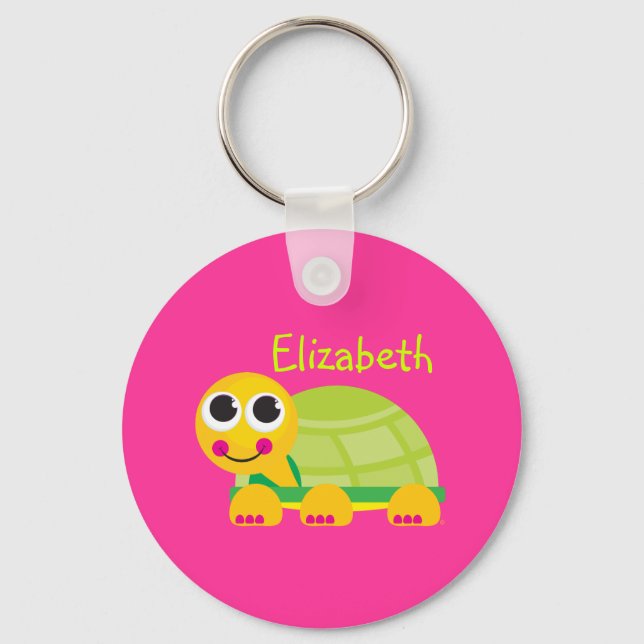 Niedlich Turtle Schlüsselanhänger (Vorderseite)
