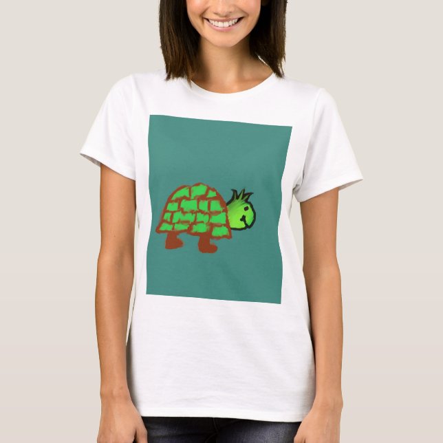 Niedlich Turtle T-Shirt (Vorderseite)