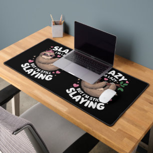 Niedlich Tween Girl Funny Animal Sloth Slay Meme T Schreibtischunterlage