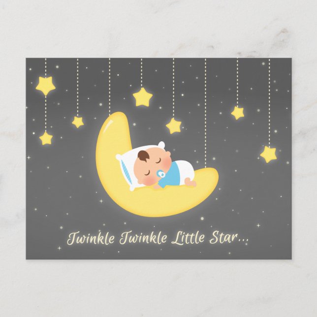 Niedlich Twinkle Twinkle Little Star Baby Neuborn Postkarte (Vorderseite)