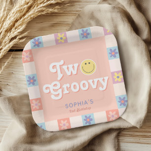 Niedlich Two Groovy Boho 2. Geburtstag Pappteller