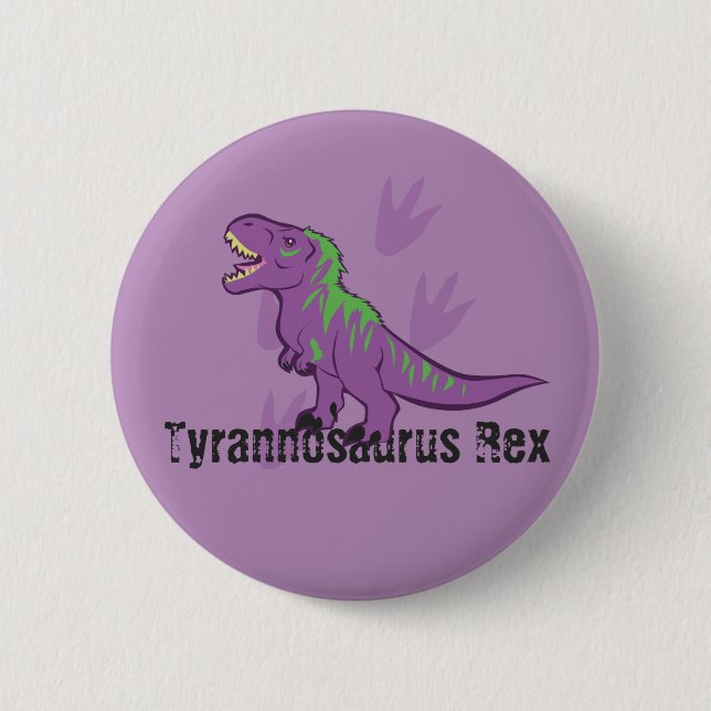 Niedlich Tyrannosaurus Rex Button (Vorderseite)