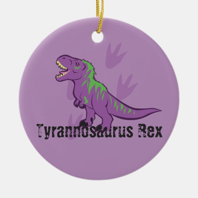 Niedlich Tyrannosaurus Rex Keramik Ornament (Vorne)