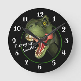 Niedlich Tyrannosaurus Rex Runde Wanduhr