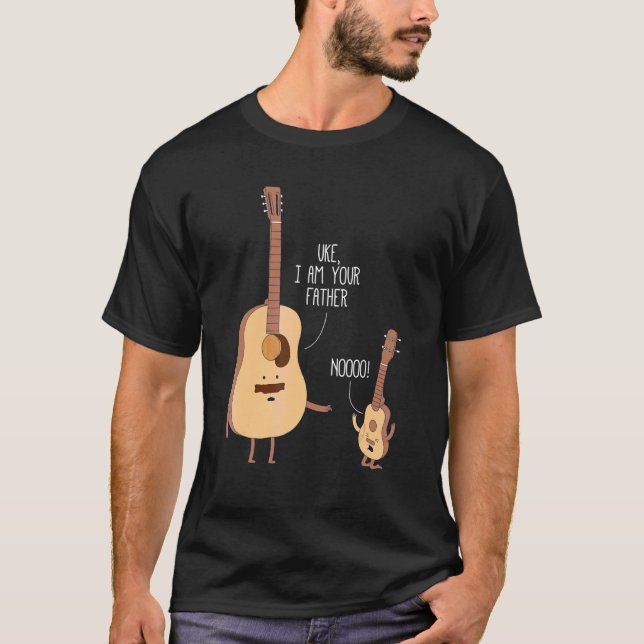 Niedlich Uke I bin Dein Vater Ukulele Gitarre Musi T-Shirt (Vorderseite)