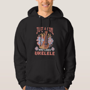 Niedlich Ukulele Girl Hawaii Musik Little Guitar U Hoodie