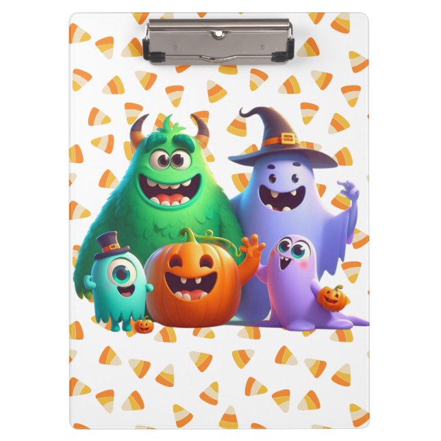 Niedlich und Cool, Halloween-Monster Klemmbrett (Vorderseite)
