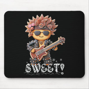 Niedlich und Edgy Christmas Gingerbread Rockstar S Mousepad