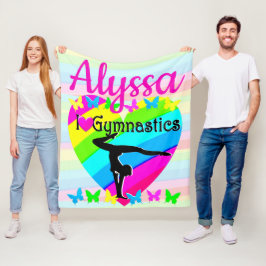 NIEDLICH UND FARBEITIG I LIEBE GYMNASTIK FLEECEDECKE