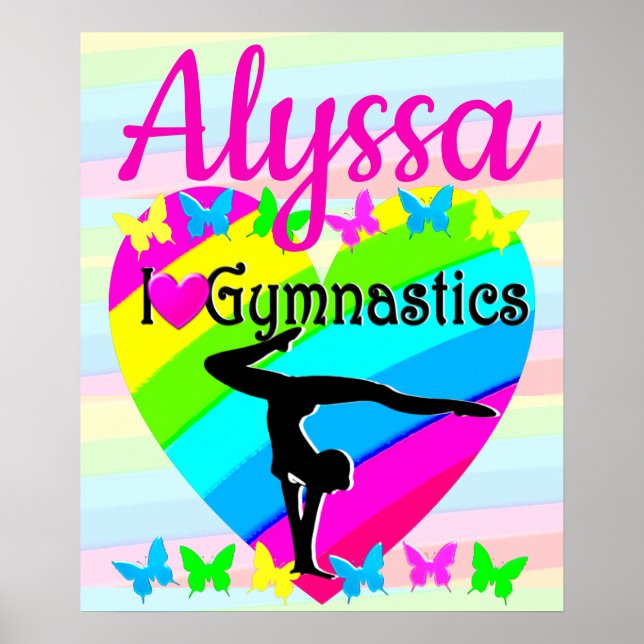 NIEDLICH UND FARBEITIG I LIEBE GYMNASTIK POSTER (Vorne)