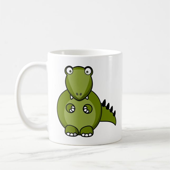 Niedlich und farbenfroh Dinosaurier Kaffeetasse (Links)