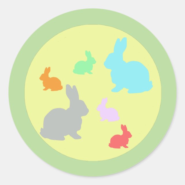 Niedlich und funky Bunny Rabbit Sticker (Vorderseite)