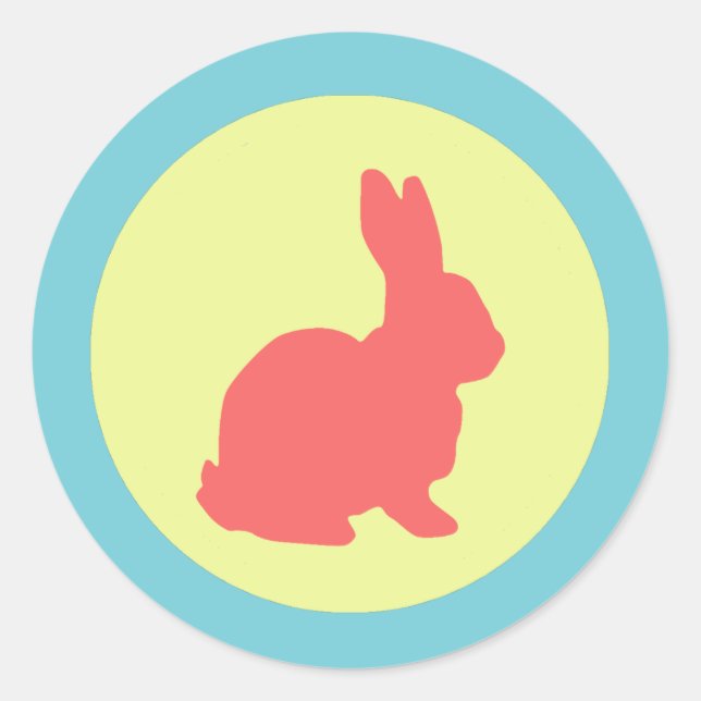 Niedlich und funky Bunny Rabbit Sticker (Vorderseite)