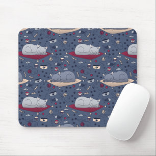 Niedlich und gemütlich Schlaflosigkeit Katze Träum Mousepad