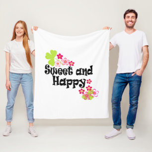 Niedlich und glücklich fleecedecke