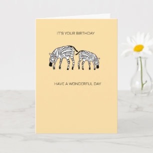 Niedlich und glücklich Kenya Zebras Geburtstag Karte