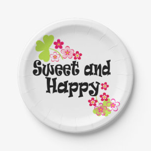 Niedlich und glücklich pappteller