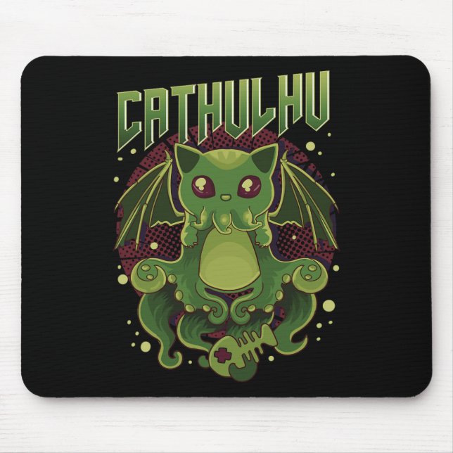 Niedlich und lustig Cathulhu Kawaii Cat Cthulhu Mousepad (Vorne)