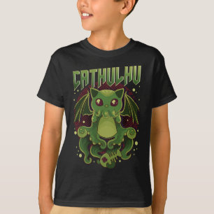 Niedlich und lustig Cathulhu Kawaii Cat Cthulhu T-Shirt