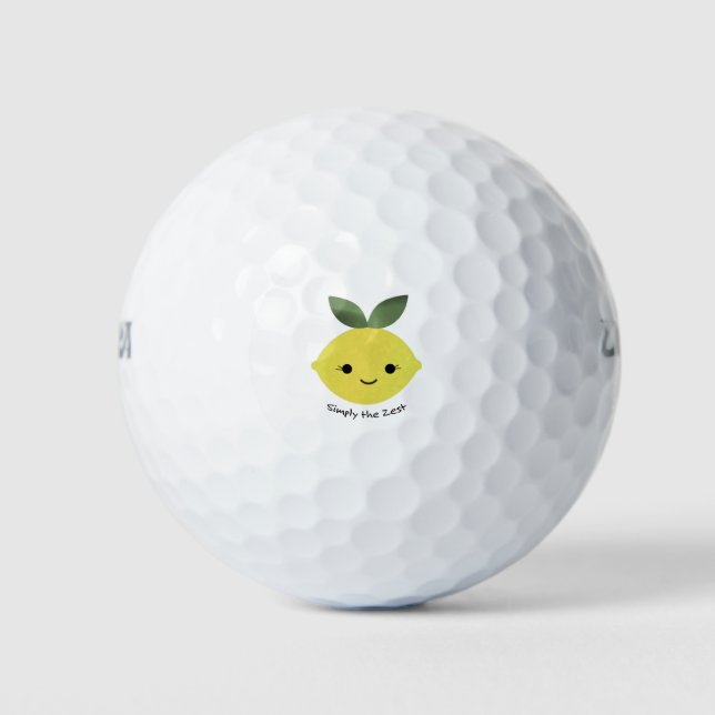 Niedlich und lustig einfach der Zest Kawaii Lemon Golfball (Vorderseite)