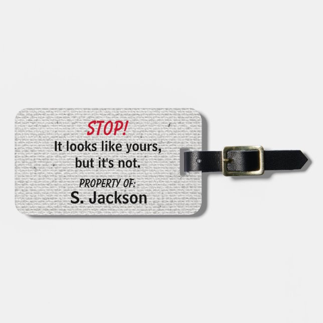 Niedlich und lustig gepäckanhänger (Vorderseite horizontal)