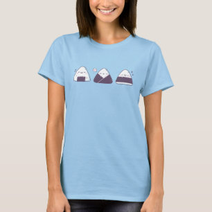 Niedlich und lustig Japanisch Onigiri Trio Doodle T-Shirt