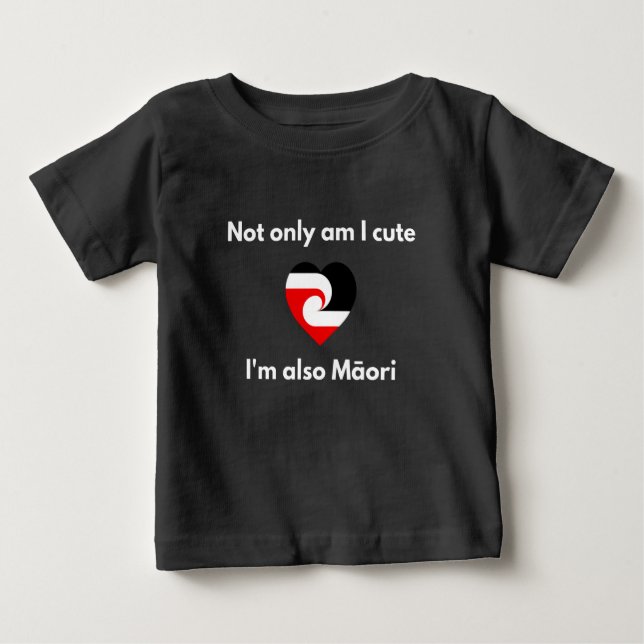 Niedlich und Maori Baby T-shirt (Vorderseite)