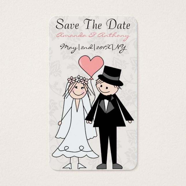 Niedlich und originell Save the Date (Vorderseite)
