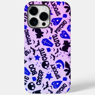 Niedlich und Spaß Lila, Blau und Schwarz Halloween Case-Mate iPhone 14 Pro Max Hülle