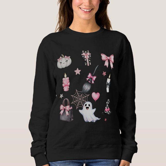 Niedlich und spöttisch glücklich Halloween Season  Sweatshirt (Vorderseite)