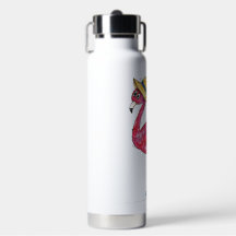 Niedlich und Whimsical Pink Flamingo auf Skaten