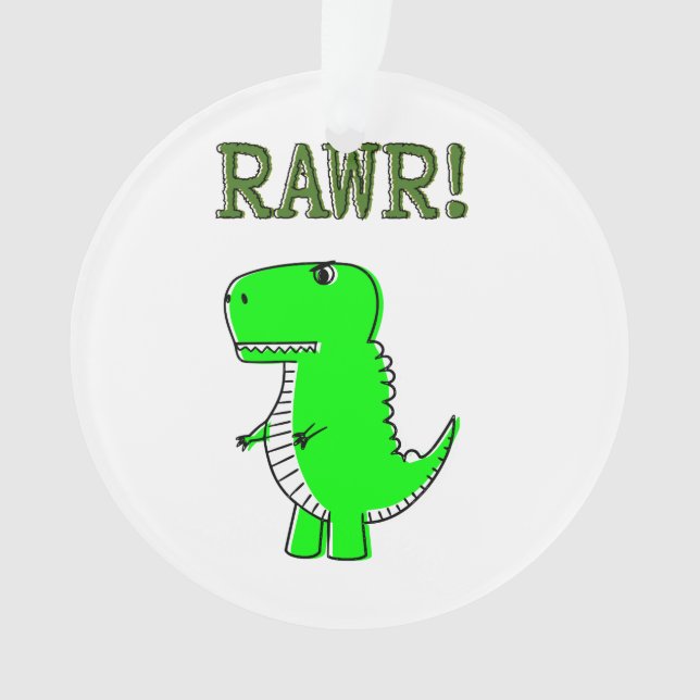 Niedlich und wütend T-Rex RAWR Ornament (Vorderseite)