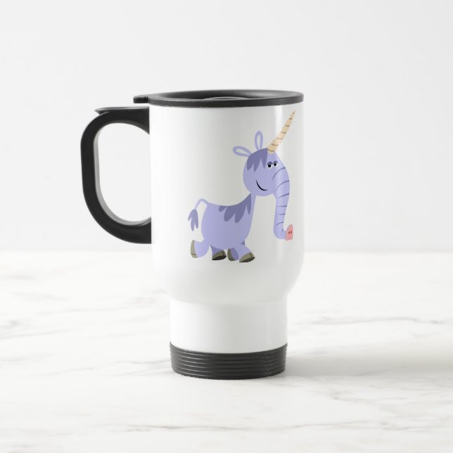 Niedlich Ungewöhnliche Cartoon Unicorn Tasse (Links)