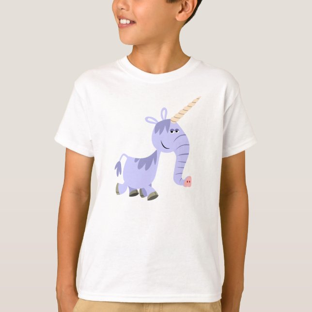 Niedlich Ungewöhnlicher Cartoon Einhorn Kinder T - T-Shirt (Vorderseite)